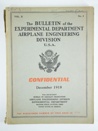 Item #1203 The Bulletin of the Airplane Engineering Department U.S.A. Volume 2, number 3 for...