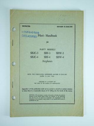 Item #1207 Pilot's Handbook for Navy Models SB2C-3 SB2C-4 SBF-3 SBF-4 SBW-3 SBW-4 Airplanes...