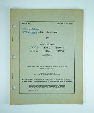 Item #1207 Pilot's Handbook for Navy Models SB2C-3 SB2C-4 SBF-3 SBF-4 SBW-3 SBW-4 Airplanes...