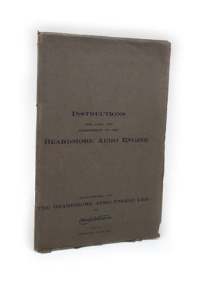 Item #2236 Instructions for Care and Management of the Beardmore Aero Engine. ARROL-JOHNSTON LTD