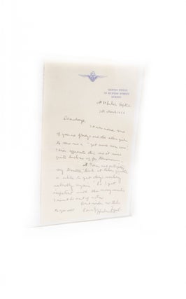 Item #281 Letter from Hudson Fysh. Hudson FYSH
