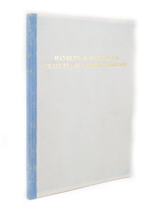 Item #2964 Handling & Structural Features of German Aircraft. M. B. MORGAN, R. SMELT