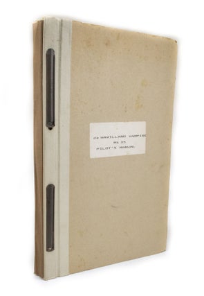 Item #2981 Flight Manual Vampire Mks 35 and 35A Dual Trainers. Headquarters Support Command
