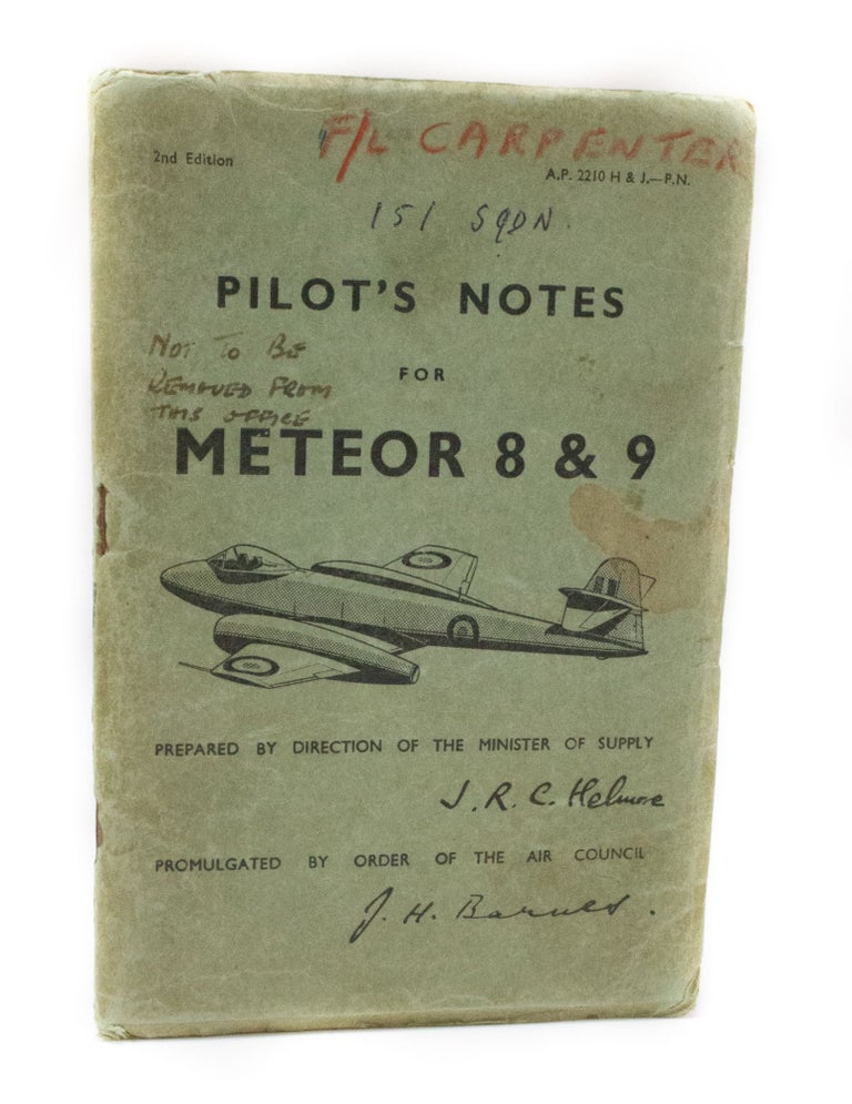 Item #3025 Pilot's Notes for Meteor 8 & 9. Air Ministry.