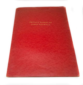 Item #3118 Private Papers of James Boswell in the Isham Collection from Malahide Castle Now first...