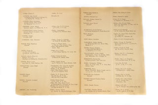 Lafayette Escadrille and Flying Corps Address List of Pilots and Relatives 1st February 1928
