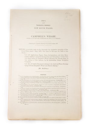 Item #344 Campbell's Wharf (Plans, &c., of Proposed Alterations by the A. S. N. Company)....