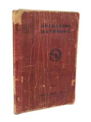 Item #3544 Operators Handbook Twin Wasp C Series Engines Book I. Pratt, Whitney Aircraft