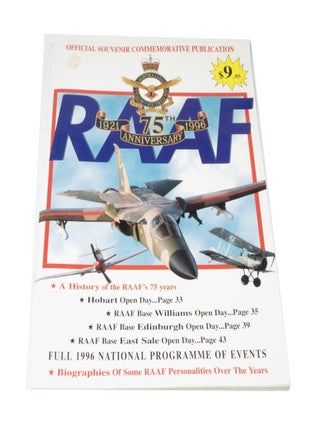 Item #3657 R.A.A.F. 75TH Anniversary Official Souvenir Commerorative Publication 1921 -1996....