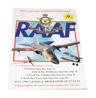 Item #3657 R.A.A.F. 75TH Anniversary Official Souvenir Commerorative Publication 1921 -1996....