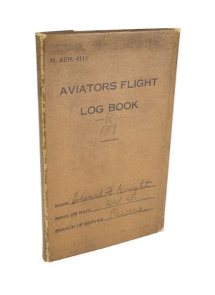 Item #4158 Aviator's Flight Log Book of Second Lieutenant, Edward F. Knight, USMC Reserve,...
