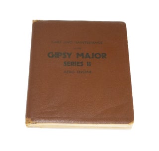 Item #4174 Handbook. The de Havilland Gipsy Major Series II. With appendix to cover the Gipsy...