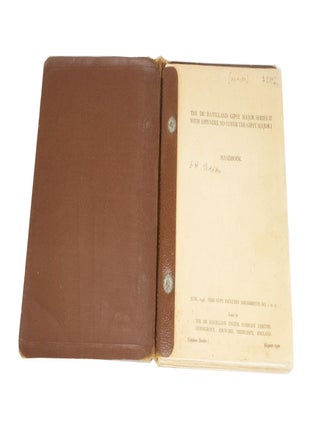 Handbook. The de Havilland Gipsy Major Series II. With appendix to cover the Gipsy Major I This copy includes amendments No. 1 to 13