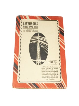 Item #4296 Levenson's Radio Hand-Book. Incorporating the 1930 Wireless Catalogue. LEVENSON'S...