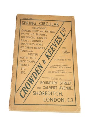 Item #4315 Spring Circular Comprising garden tools and fittings, painting brushes. CROWDEN,...
