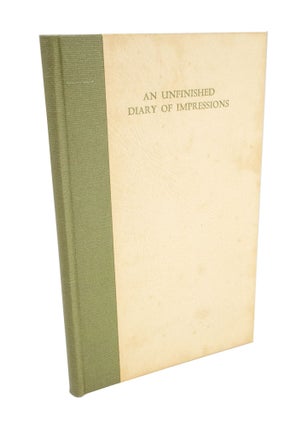 An Unfinished Diary of Impressions With extracts from correspondence of the late Geoffrey William Hassell (Flying Officer, R.A.A.F.)