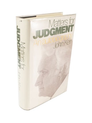 Item #4481 Matters of Judgement An autobiography. John KERR