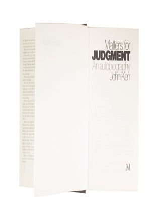 Matters of Judgement An autobiography