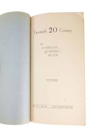 Twentieth Century An Australian Quarterly ReviewVol. 1. No. 1 September, 1946