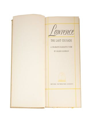 Lawrence The Last Crusade A Dramatic-narrative Poem