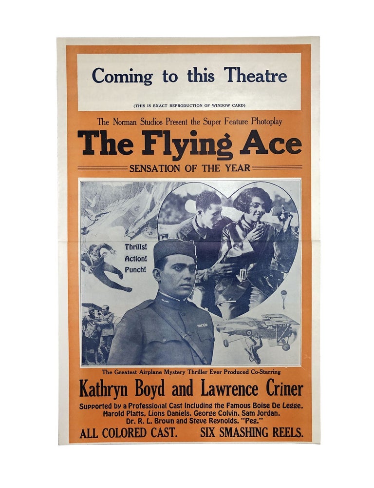 Item #5082 The Norman Studios Presents the Super Feature Photoplay The Flying Ace Sensation of the Year. NORMAN STUDIOS.